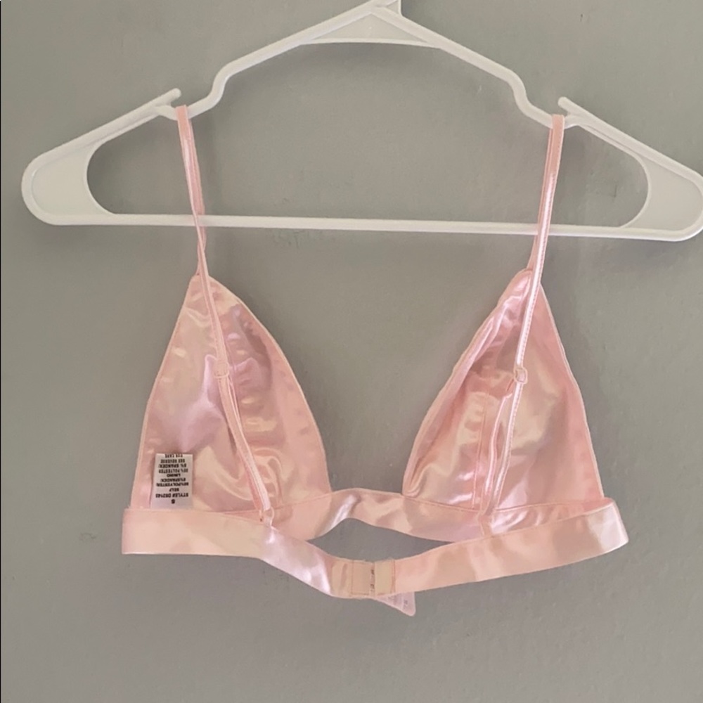 Pink satin bralette - Picture 2 of 2